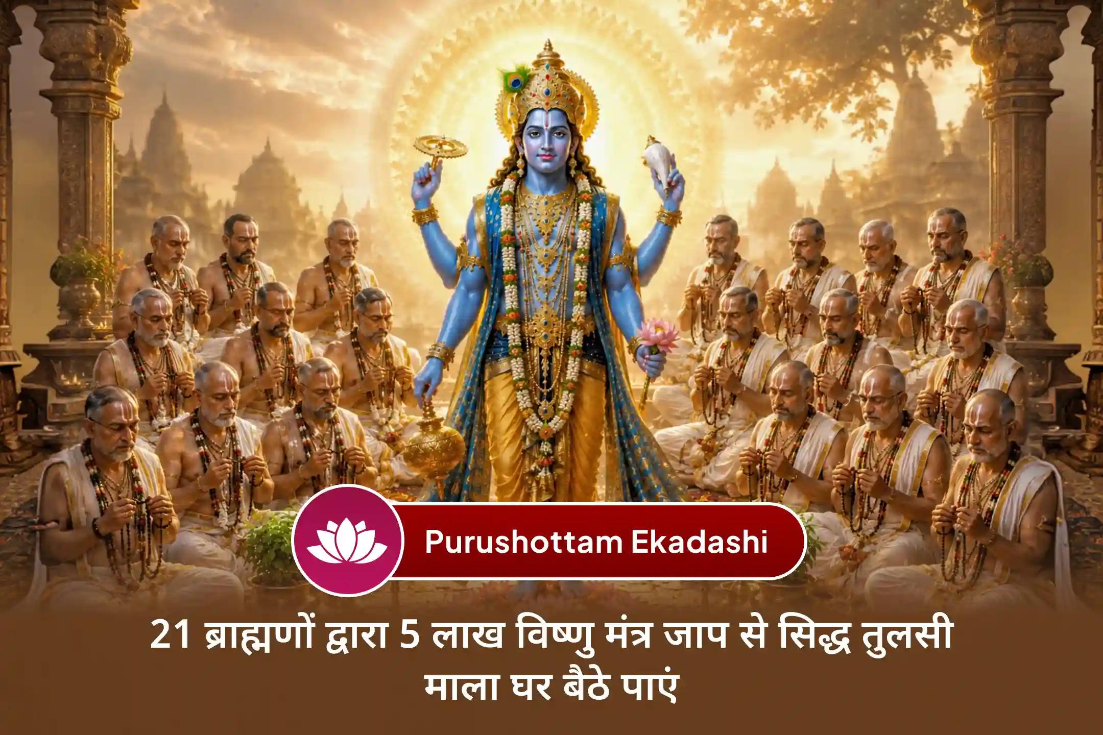 प्रह्लाद जी ने भी इसी पवित्र 12 अक्षरी मंत्र की शक्ति से भगवान विष्णु के दिव्य दर्शन प्राप्त किए थे। अतः  5,00,000 विष्णु मंत्र जाप वाली इस विशेष पूजा से अवश्य जुड़ें।