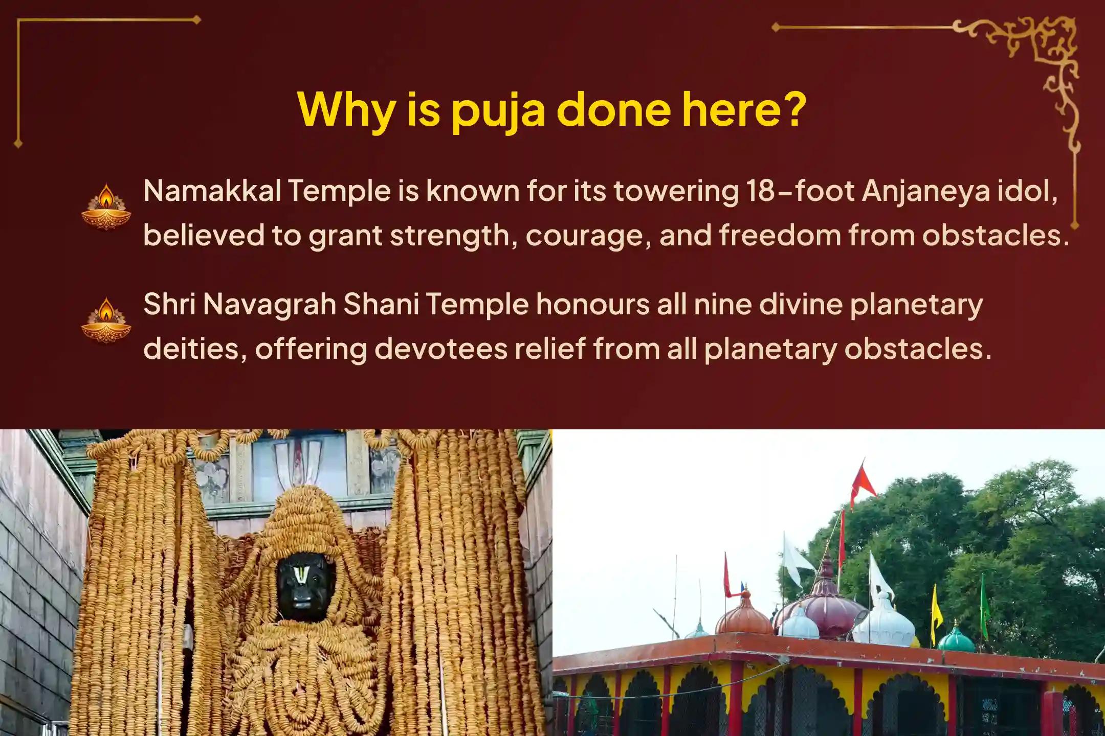 🕉️Participate in the Namakkal Anjaneya Saturday Special Anjaneya Swamy Sindhoor Abhishekam, Aku Puja, and Shani Til Tel Abhishekam for relief from Shani dosha, saade Saati, Dhaiya, Ashtam and Shani Mahadasha