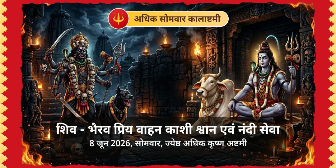 अधिक सोमवार कालाष्टमी शिव - भैरव प्रिय वाहन श्वान एवं नंदी सेवा
