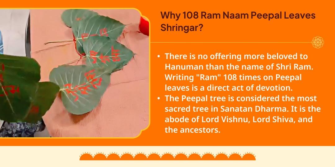 108 Ram Naam Peepal Leaves Hanuman Shringar & Chadhava 