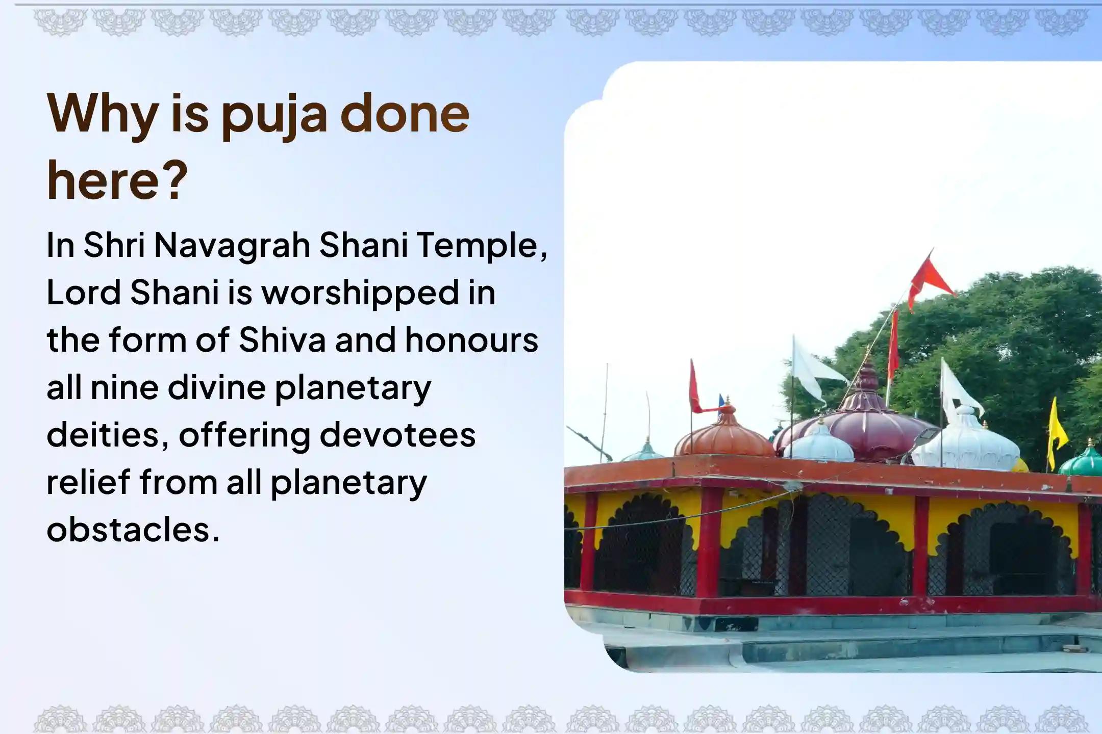 Participate in the Shani Trayodashi - Shani Saade Saati Special Shani Saade Saati Peeda Shanti Mahapuja, Shani Til Tel Abhishek, and Mahadasha Shanti Mahapuja to get relief from Shani Saade Saati and the Mahadasha of Shani