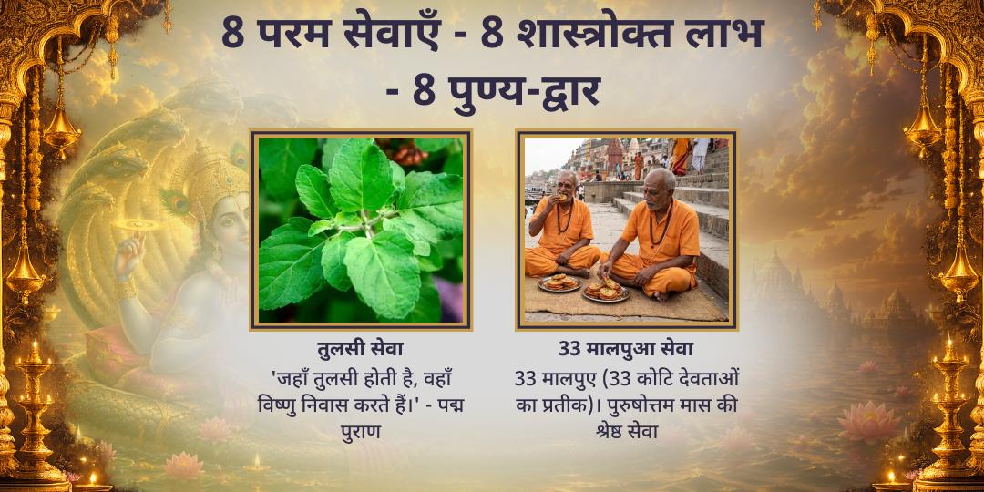 अंतिम अधिक पुरुषोत्तम एकादशी 8 परम महासेवा