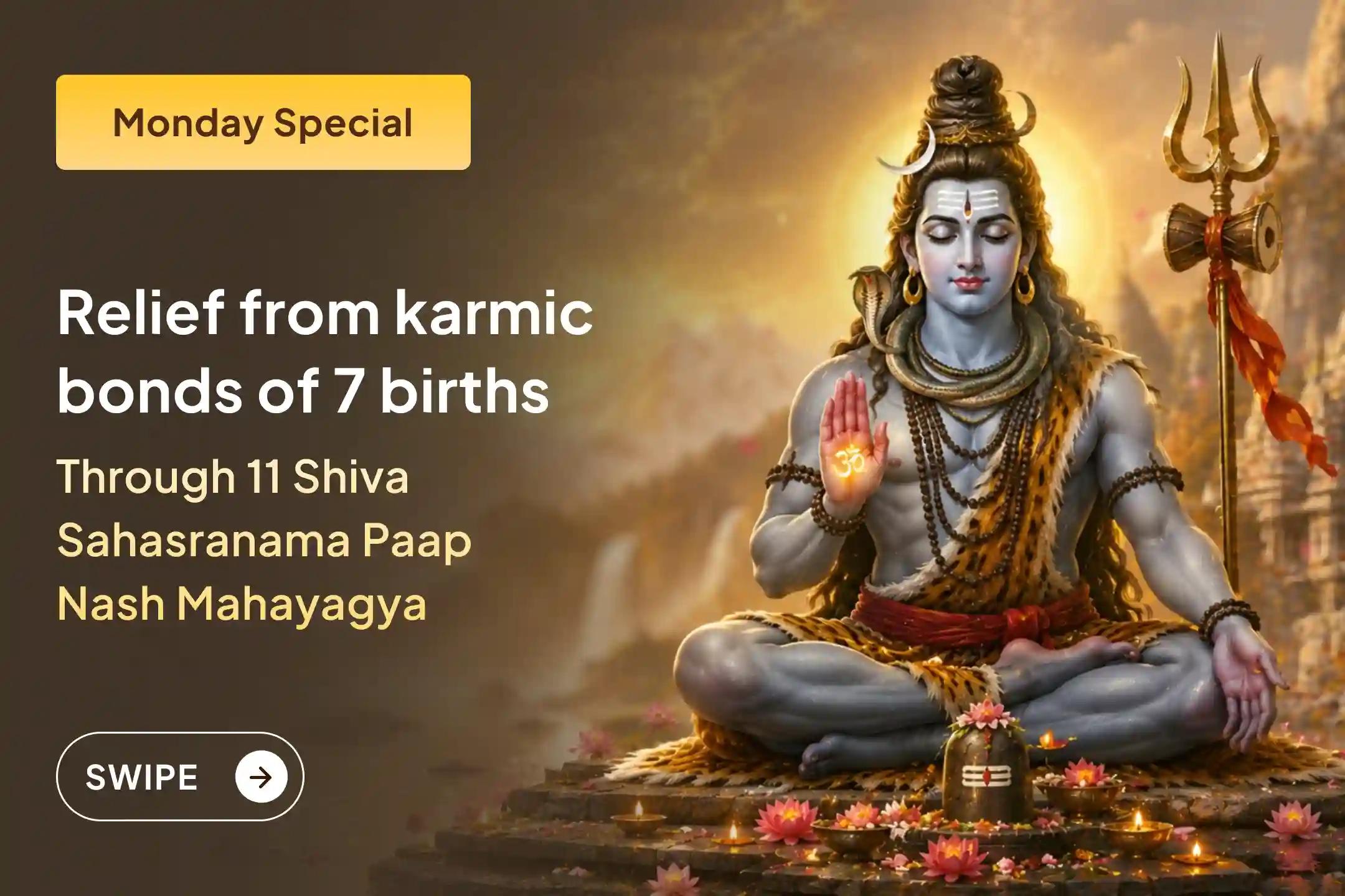 🕉️ On this highly auspicious Somvati Amavasya, participate in the 11 Shiva Sahasranama Path and Paap Kshaya Mahayagya organized through Sri Mandir, and receive blessings of spiritual purification, positivity, and divine grace from Lord Shiva.