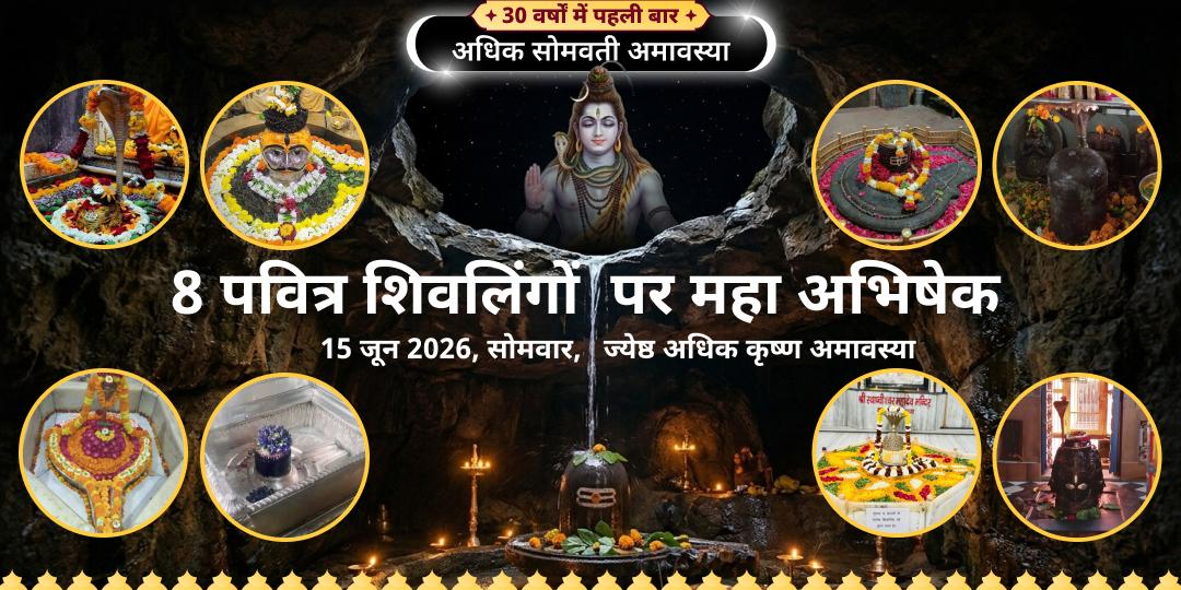 अधिक सोमवती अमावस्या  8 शिवलिंग महा अभिषेक