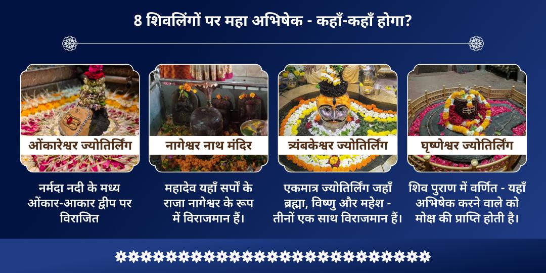 अधिक सोमवती अमावस्या  8 शिवलिंग महा अभिषेक