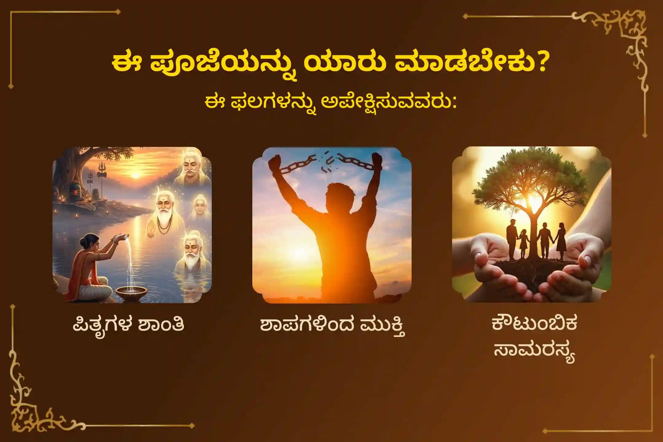 🕉️ ಪಿತೃಗಳ ಆತ್ಮಕ್ಕೆ ಶಾಂತಿ ನೀಡಲು ಮತ್ತು ಕೌಟುಂಬಿಕ ವಿವಾದಗಳಿಂದ ಮುಕ್ತಿ ಪಡೆಯಲು, ಪುಷ್ಕರದ ಅಂತಿಮ ದಿನದಿಂದ ಸೋಮವತಿ ಅಮಾವಾಸ್ಯೆಯವರೆಗೆ ನಡೆಯಲಿರುವ 3 ದಿನಗಳ ನಾರಾಯಣ ಬಲಿ, ತ್ರಿಪಿಂಡಿ ಶ್ರಾದ್ಧ ಮತ್ತು ತಿಲ ತರ್ಪಣದಲ್ಲಿ ಭಕ್ತಿಯಿಂದ ಪಾಲ್ಗೊಳ್ಳಿ 🙏