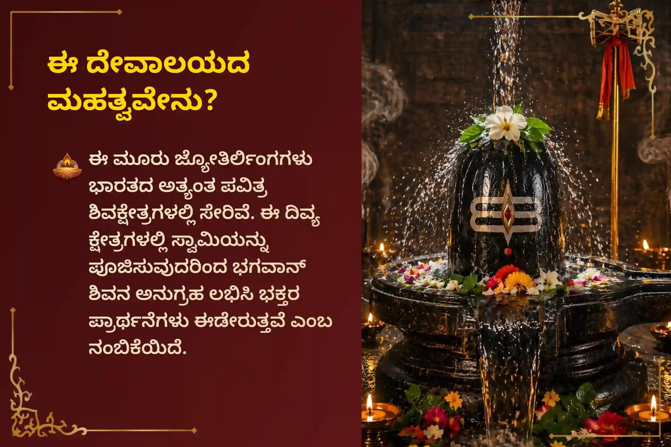 🔱 ಮಾಸ ಶಿವರಾತ್ರಿಯಿಂದ ಸೋಮವತಿ ಅಮಾವಾಸ್ಯೆಯವರೆಗೆ 3 ಜ್ಯೋತಿರ್ಲಿಂಗ ಕ್ಷೇತ್ರಗಳಲ್ಲಿ ನಡೆಯುವ ಈ ಅಪರೂಪದ 3 ದಿನಗಳ ಶಿವಾರಾಧನೆಯು ನಿಮ್ಮ ಆರೋಗ್ಯ, ಶಕ್ತಿ ಮತ್ತು ರಕ್ಷಣೆಗಾಗಿ ಒದಗಿಬಂದ ದಿವ್ಯ ಅವಕಾಶವಾಗಿದೆ. ಇಂದು ಈ ಪವಿತ್ರ ಅನುಷ್ಠಾನದಲ್ಲಿ ಪಾಲ್ಗೊಳ್ಳಿ ಮತ್ತು ಭಗವಾನ್ ಶಿವನ ಆಶೀರ್ವಾದವನ್ನು ಪಡೆಯಿರಿ. 🕉️