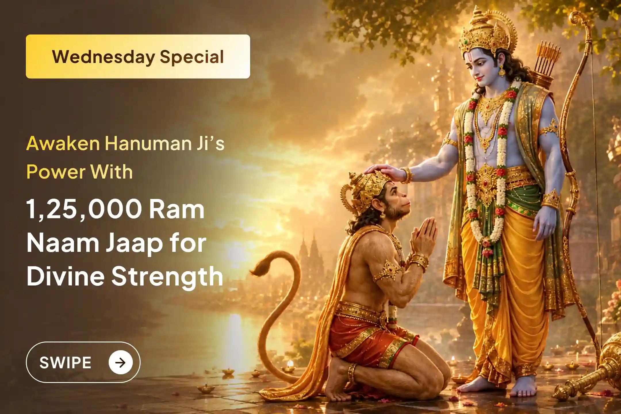 🚩 On this divine Tuesday in Ayodhya, receive Ram Ji’s guidance and Hanuman Ji’s strength through sacred chants, Path, and Abhishek blessings.