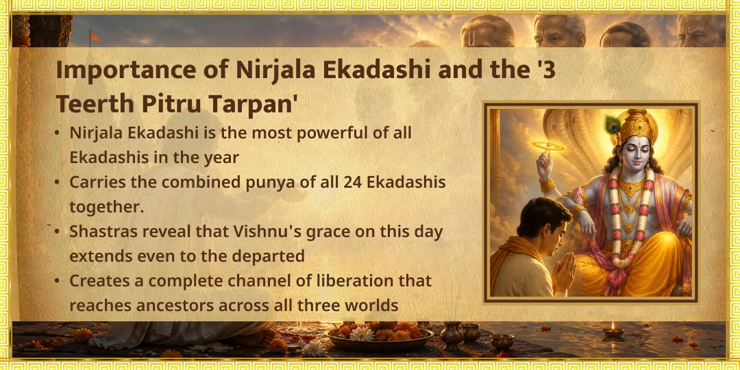 Nirjala Ekadashi Pitru-Mukti 3 Teerth Tarpan 