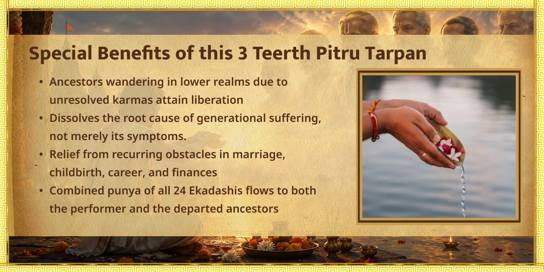 Nirjala Ekadashi Pitru-Mukti 3 Teerth Tarpan 