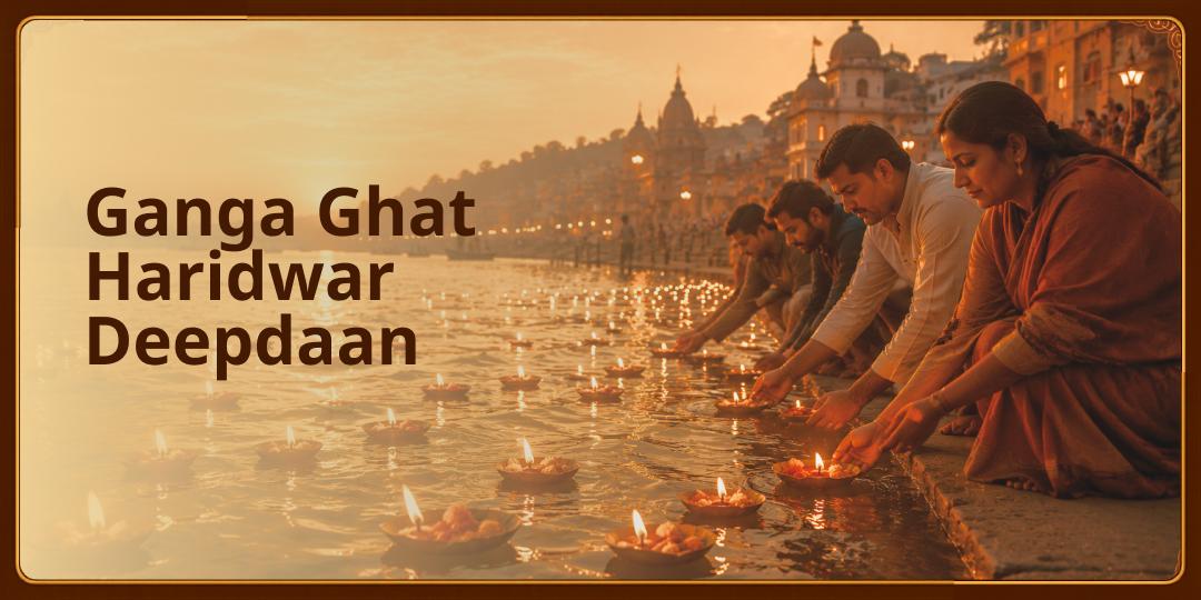 Perform Deepdaan at Ganga Ghat in your name. Receive blessings for family prosperity, karmic purification, and liberation from sins.