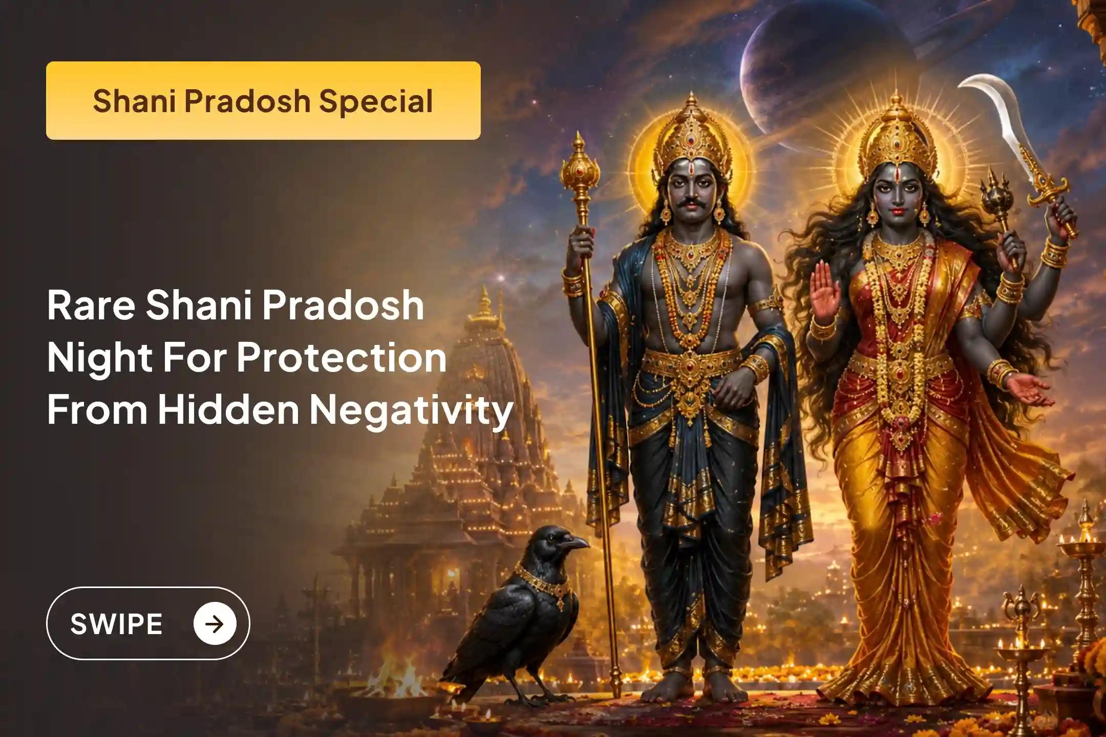 🌑 On this sacred Shani Pradosh, seek the blessings of Lord Shani and Maa Kalaratri for protection from fear and negativity. 