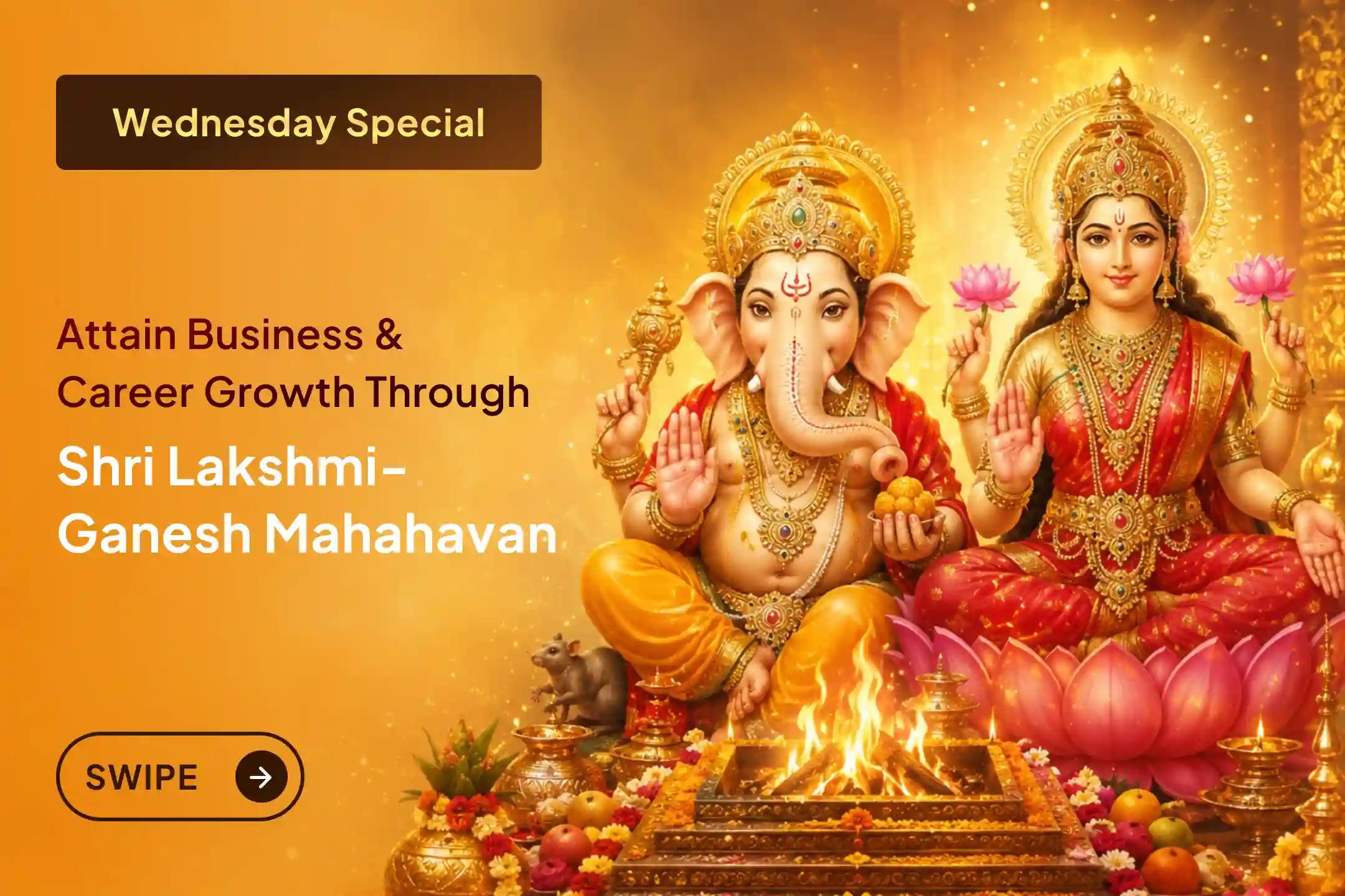 🪔 On the auspicious beginning of Ashadha month, seek the blessings of Maa Lakshmi and Lord Ganesha through the 108 Nariyal Purnahuti Havan and open the path to success, stability, and prosperity in business, career, and finances.