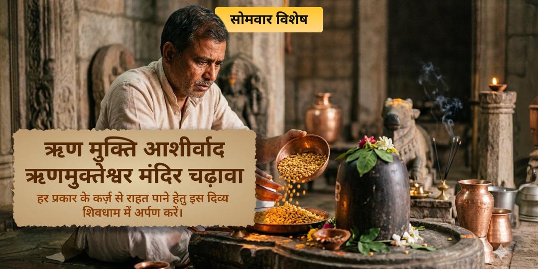 सोमवार ऋण मुक्ति विशेष ऋणमुक्तेश्वर मंदिर चढ़ावा