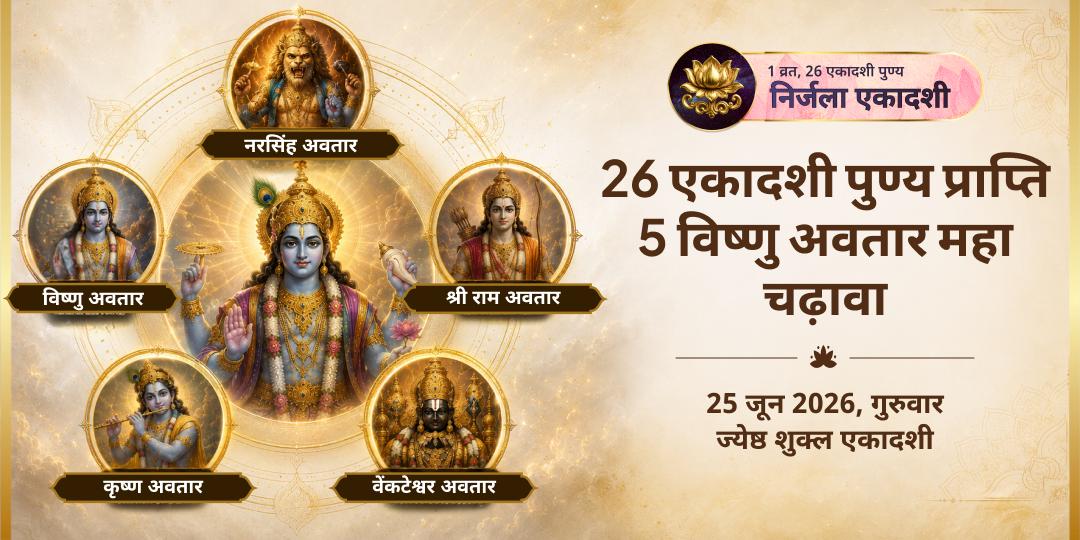 निर्जला एकादशी 26 एकादशी पुण्य प्राप्ति 5 विष्णु अवतार महा चढ़ावा