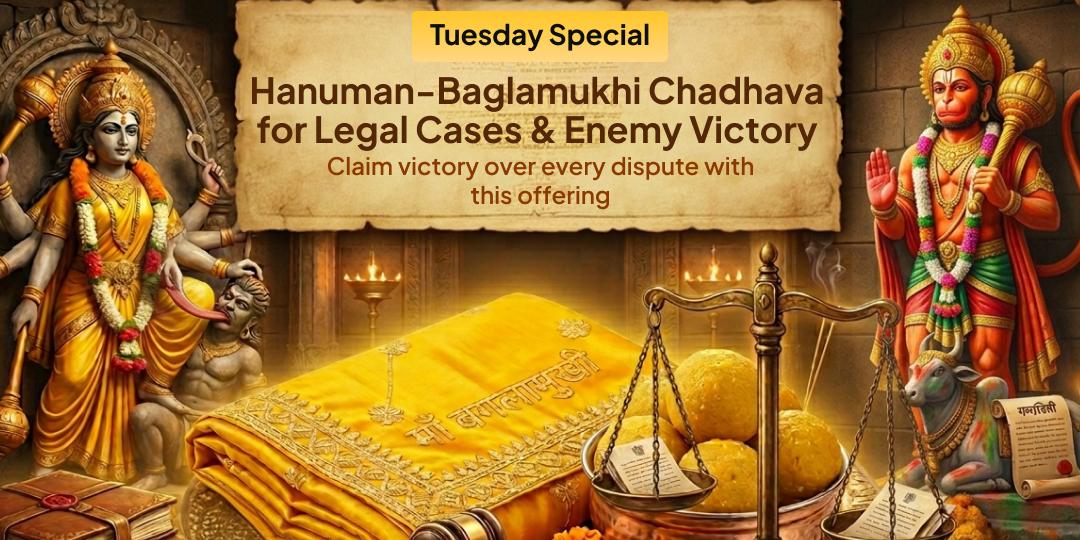 Win court cases & enemies with Hanuman-Baglamukhi Chadhava