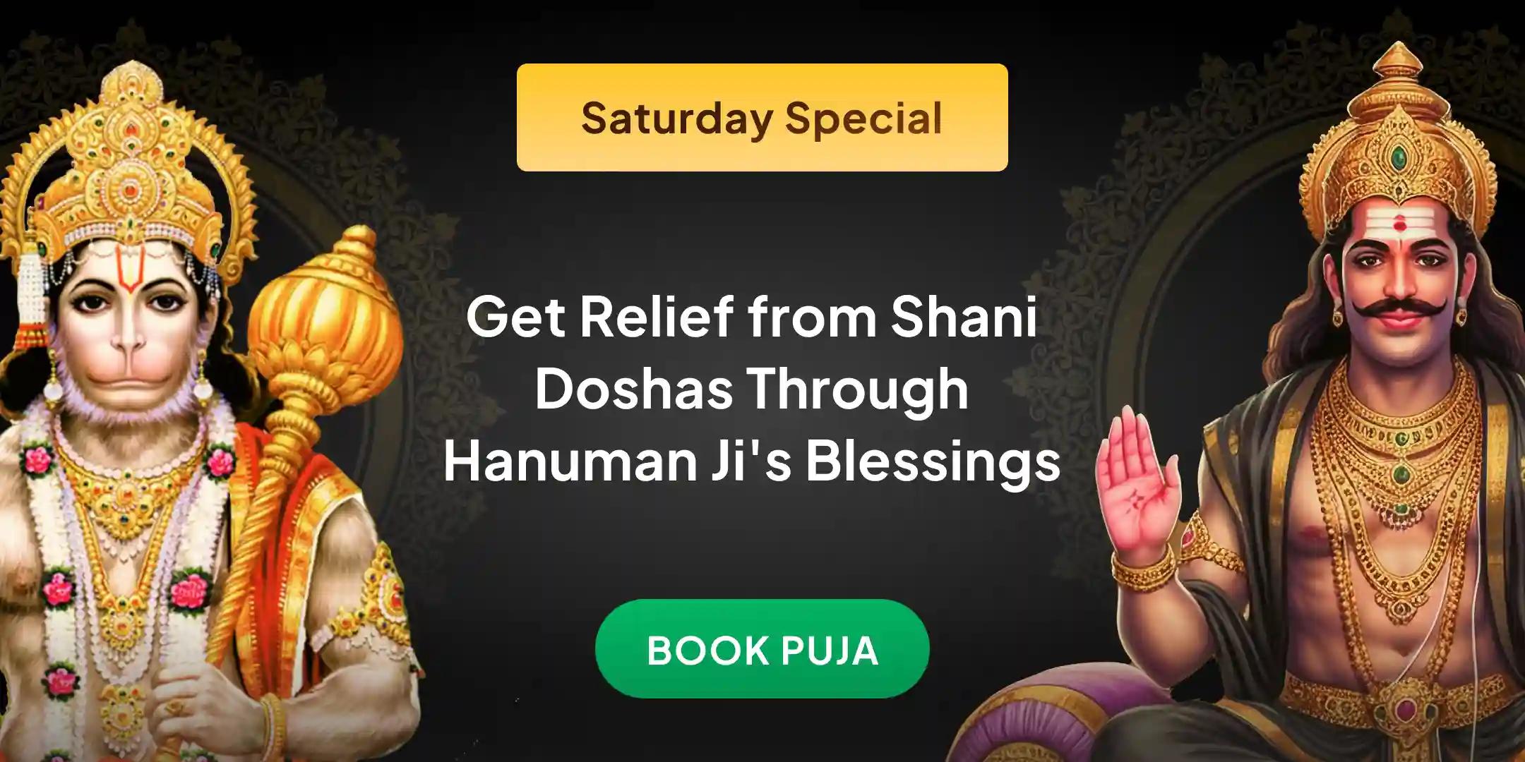 5,100 Hanuman Mool Mantra Jaap, 5,100 Shani Mantra Jaap Mahapuja and Shani Dosha Shanti 21 Kg Urad Dal Daan