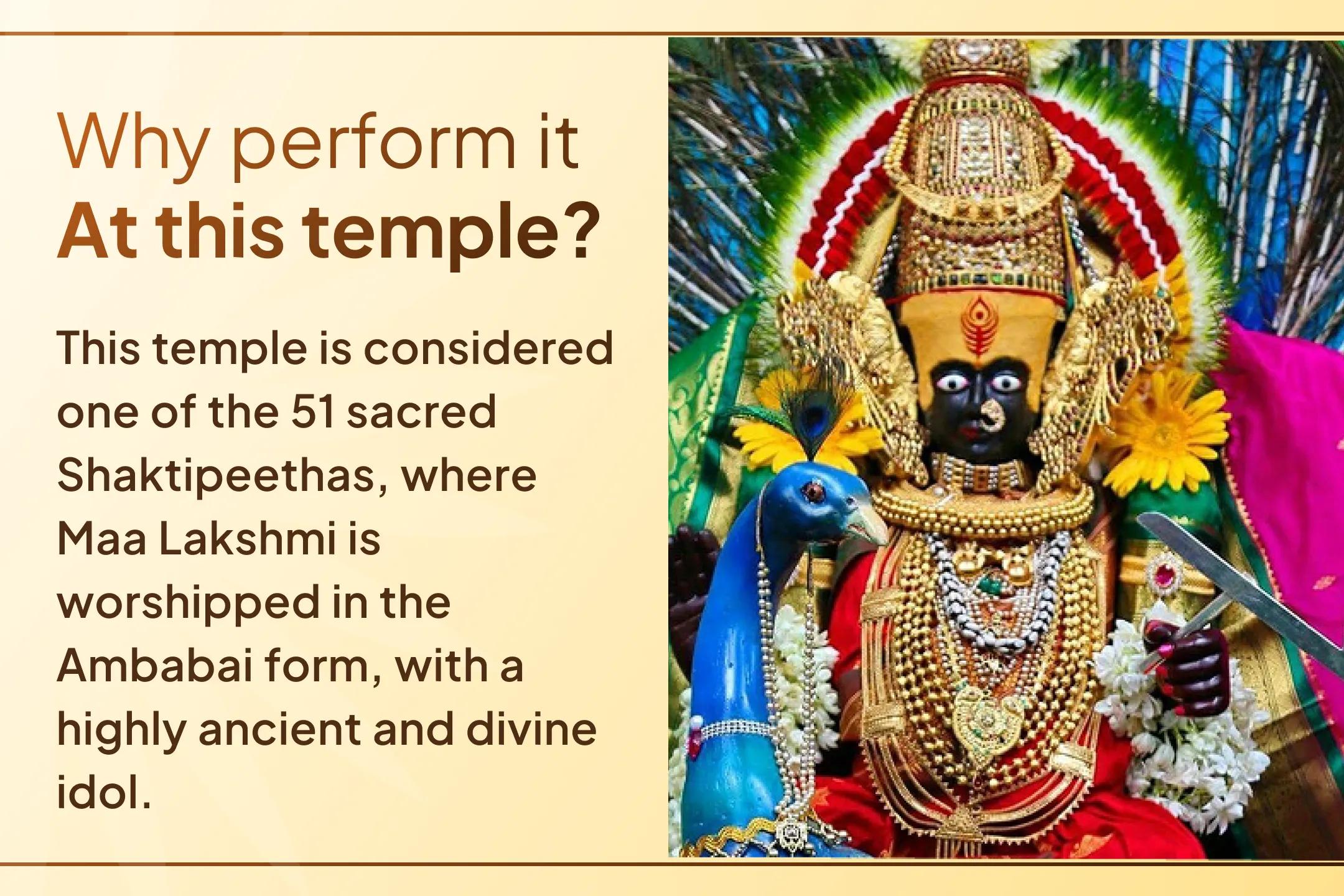  💰 Participate in 11,000 Mahalakshmi Mantra Jaap, Vaibhav Lakshmi Puja, and Prosperity Havan at Ambabai Shaktipeeth to invite wealth and happiness into your home. 💰
