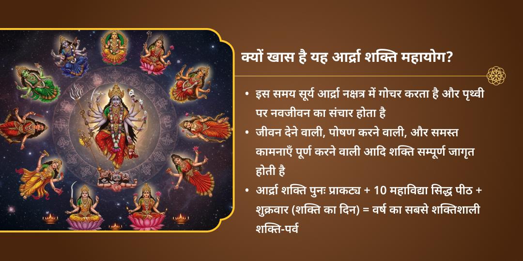 आर्द्रा शक्ति देवी पुनः प्राकट्य योग 10 महाविद्या हवन एवं चढ़ावा