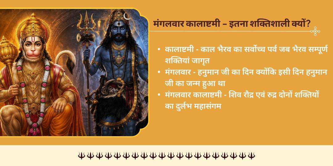 मंगलवार कालाष्टमी सर्व-दोष रक्षा हनुमान-भैरव चढ़ावा