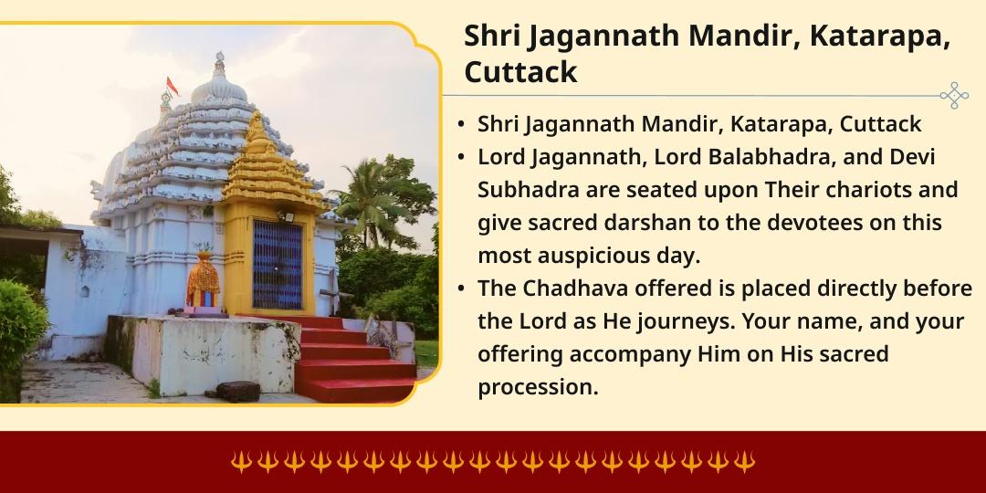 Shri Jagannath Rath Yatra 2026 Cuttack Chadhava on the Rath
