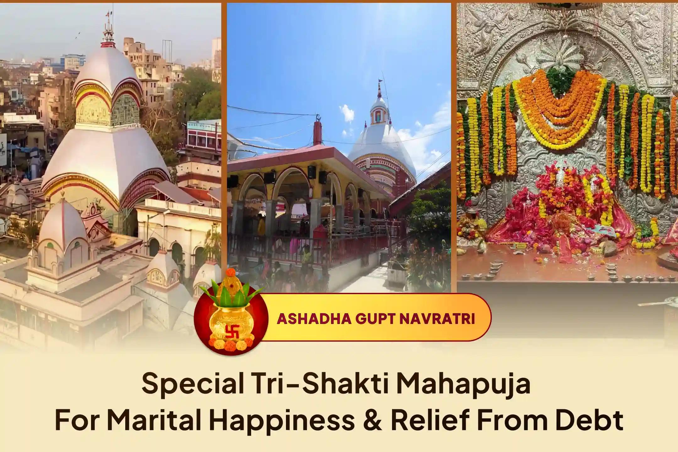 Participate through Shri Mandir in this rare Mahapuja and Mahayagya performed simultaneously at three sacred Shakti temples and seek the combined blessings of Maa Tara, Maa Kali, and Maa Lalita for prosperity, protection, and happiness.