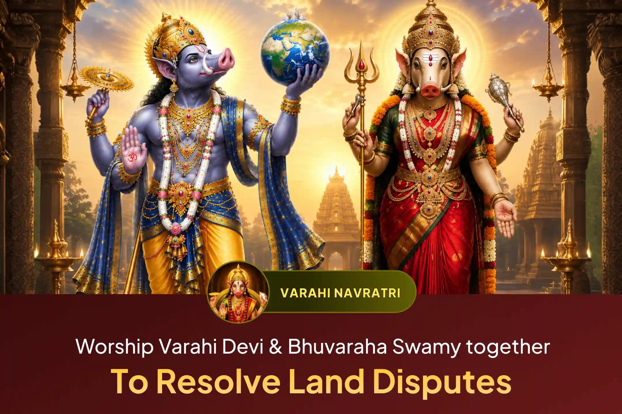 🕉️Participate in the Varahi Devi and Bhu Varaha Swamy Puja and Homam on the first day of Varahi Navaratri to resolve your Land Disputes and bless your dreams of a new home🙏