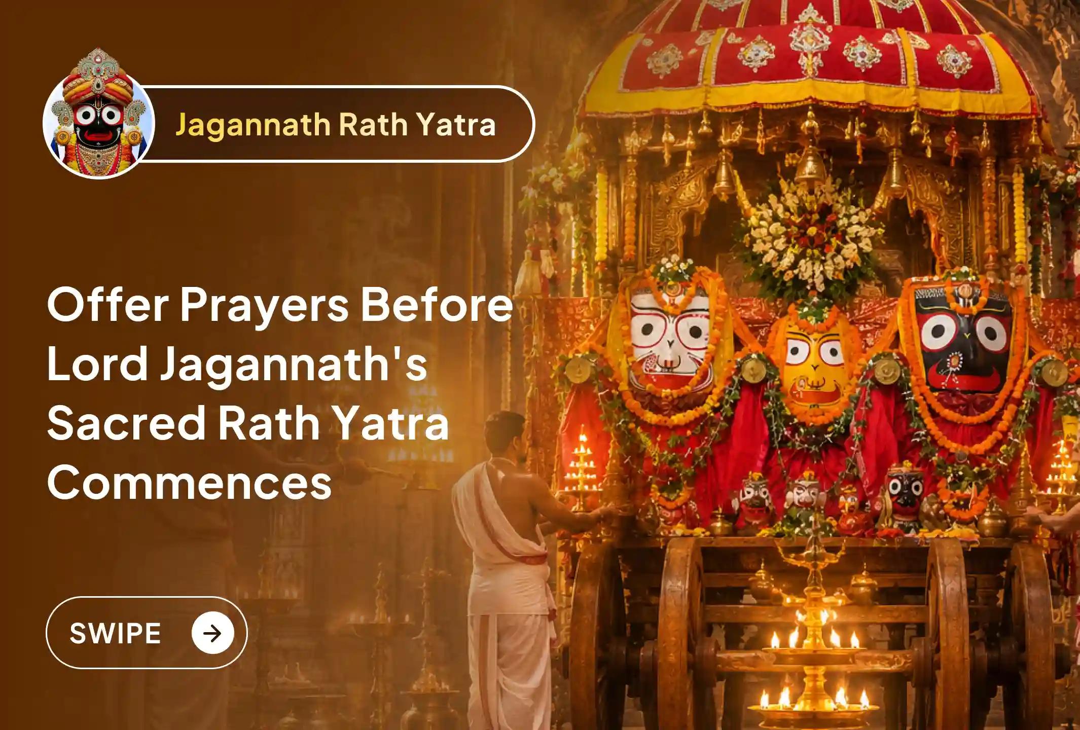 ✨ Witness the rare moment when Lord Jagannath comes out to bless every devotee alike during the sacred Rath Yatra.