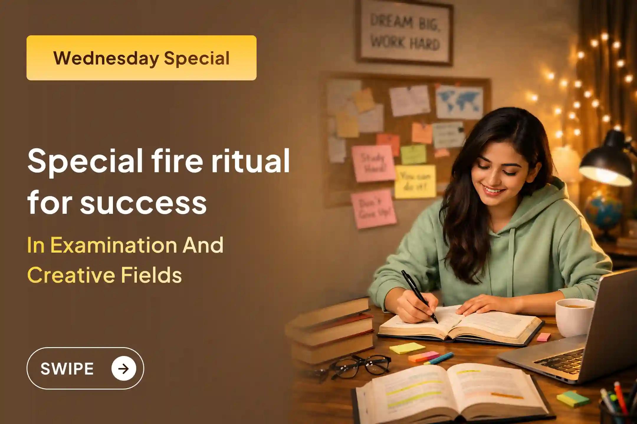 Enhance your creative potential, receive blessings for good examination results, polish your talent, and receive the grace of Lord Shri Ganesha by joining this special fire ritual.🙏