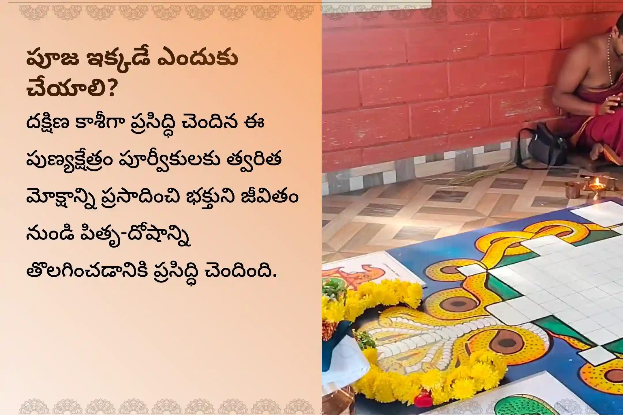 పితృ దోష నివారణ కోసం మరియు పితృలకు శాంతిని అందించడానికి ఏకాదశి దక్షిణ కాశీ గోకర్ణ తీర్థ క్షేత్ర ప్రత్యేక నారాయణ బలి పూజ, త్రిపిండి శ్రాద్ధ పూజ మరియు తిల హోమంలో పాల్గొనండి