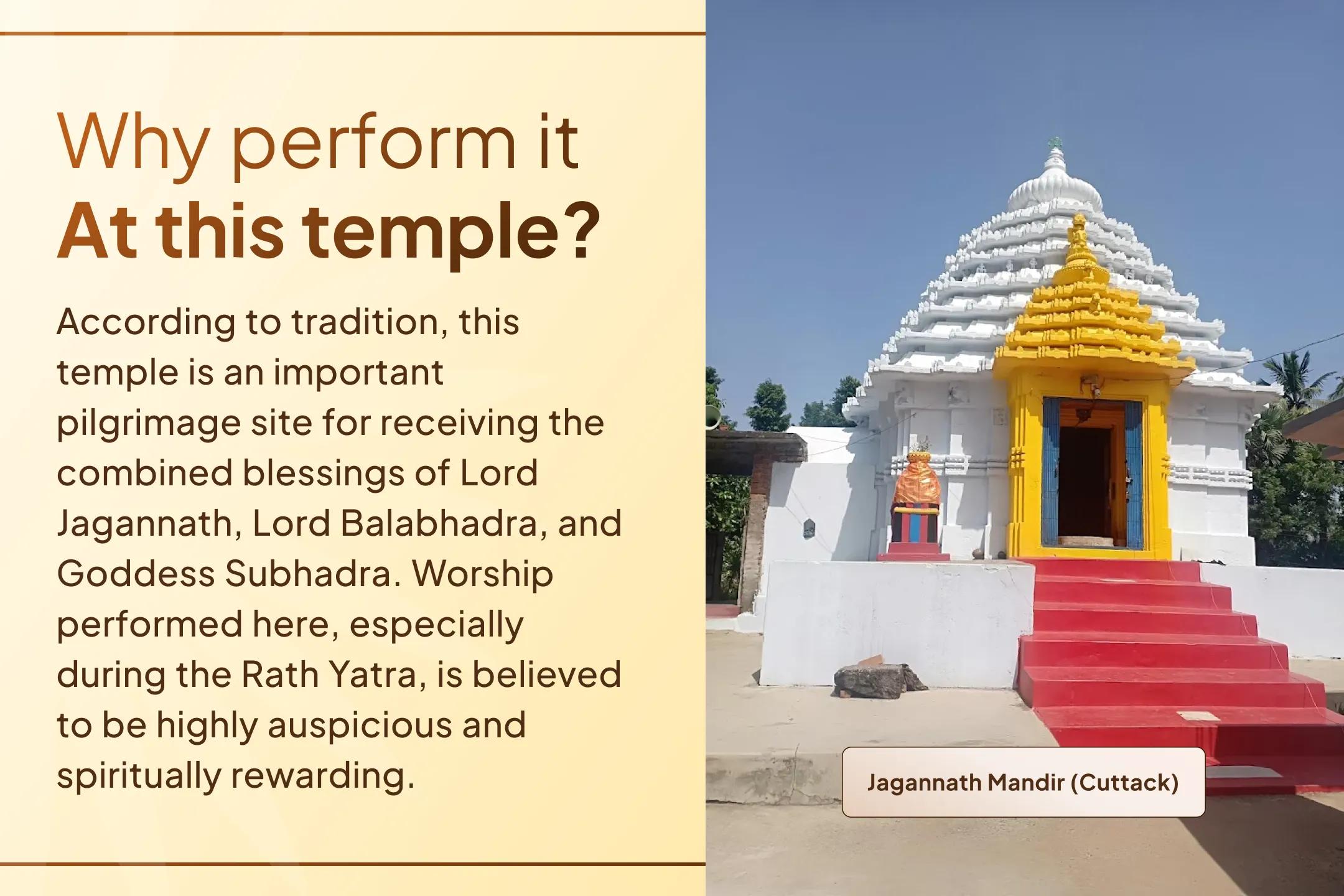 🙏 Join this special Mahapuja through Sri Mandir on the sacred beginning of the Jagannath Rath Yatra and welcome divine blessings and positivity into your life through the grace of Lord Jagannath.