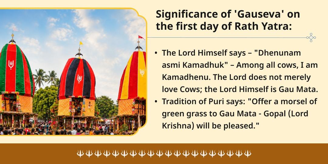 Rath Yatra 101kg Green Fodder & Jaggery Gauseva at Puri Gaushala