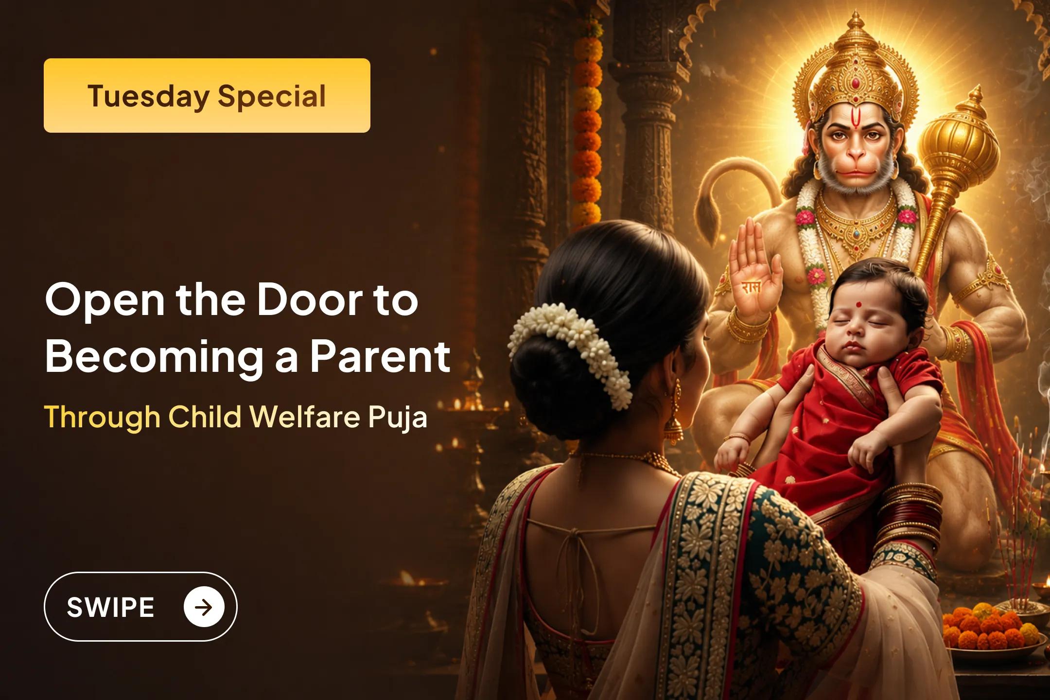 Offer your sacred desire to become a parent at the feet of Lord Hanuman and receive blessings for new hope, protection, and new happiness in your home.🙏
