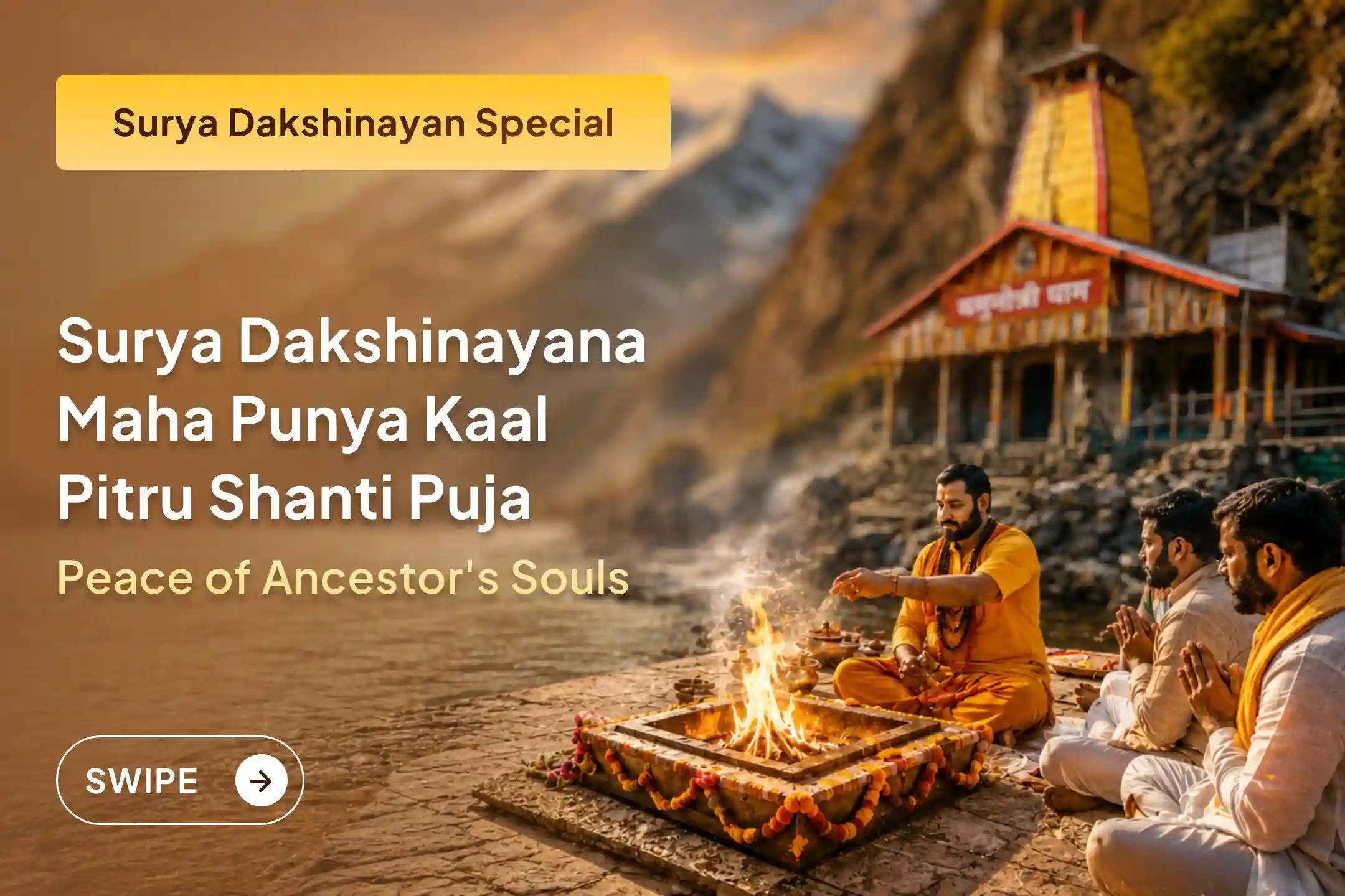 🌞 This Surya Dakshinayana, offer sacred prayers at Yamunotri Dham for Pitru peace, ancestral blessings, and lasting harmony across generations. 
