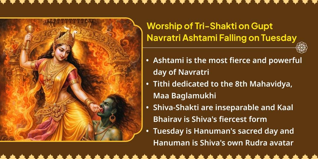 Gupt Navratri Ashtami Shatru-Bhay-Sankat Naash Tri-Shakti Raksha Kavach Chadhava 
