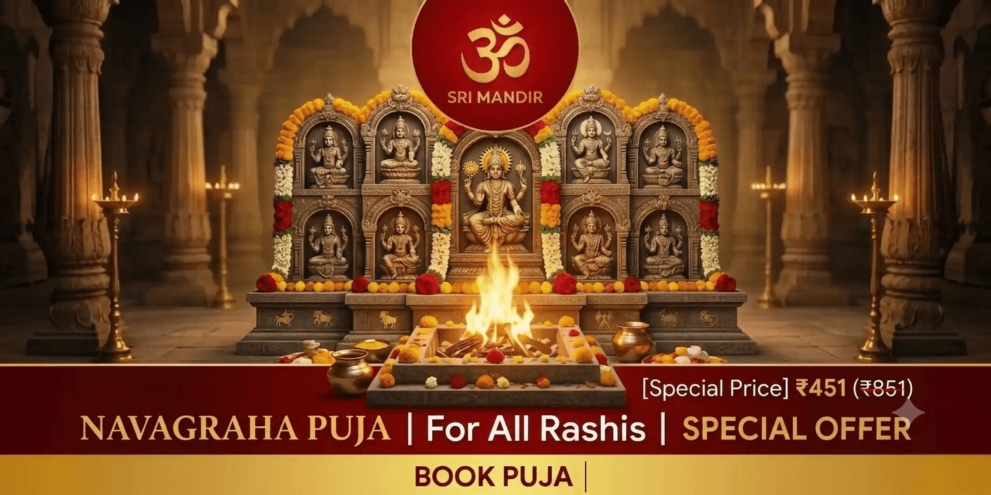 🔱 Detected planetary imbalance in your chart? This Navagraha Shanti Puja is performed to restore harmony and balance among all planetary influences 🔱