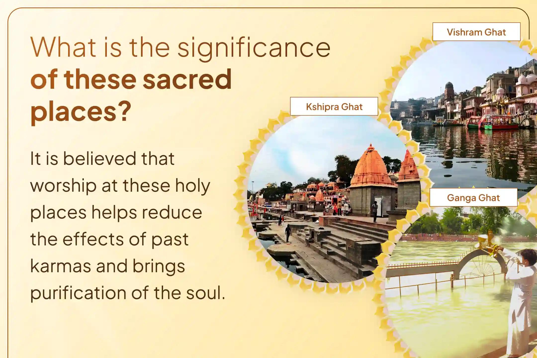 Receive the divine blessings of three sacred rivers for relief from the sins of past births and the purification of the soul.