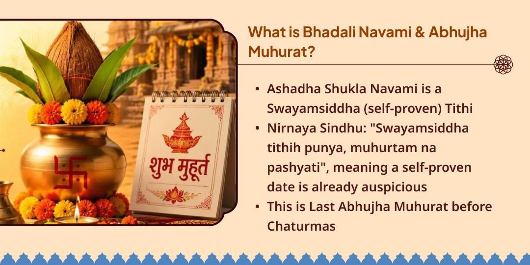 Bhadali Navami Abhujha Muhurat 4 Teerth Deepdaan Seva