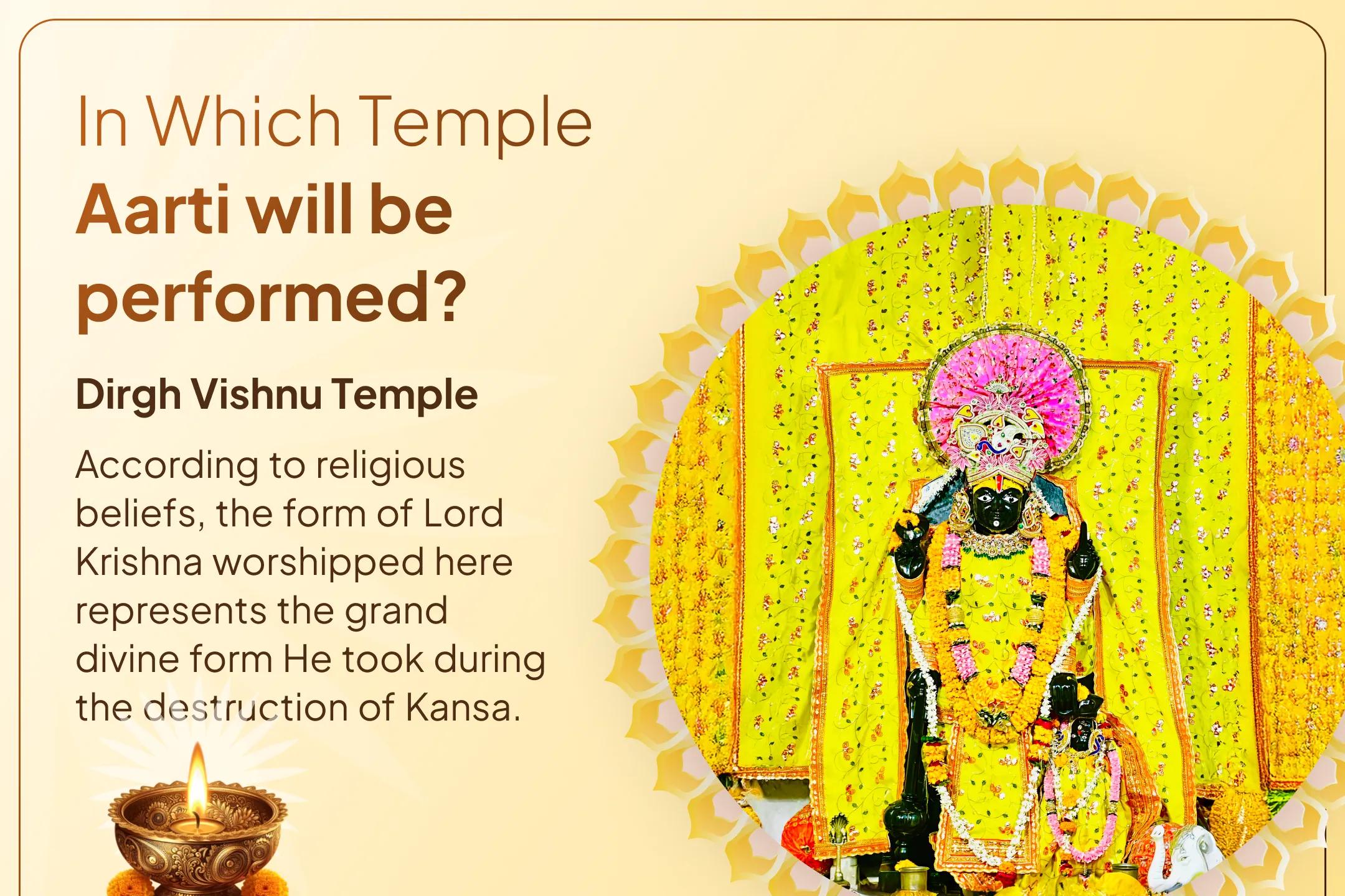 "Join the grand Aarti of Lord Vishnu and the chanting of His 108 names for a chance to receive happiness, peace, and good fortune!