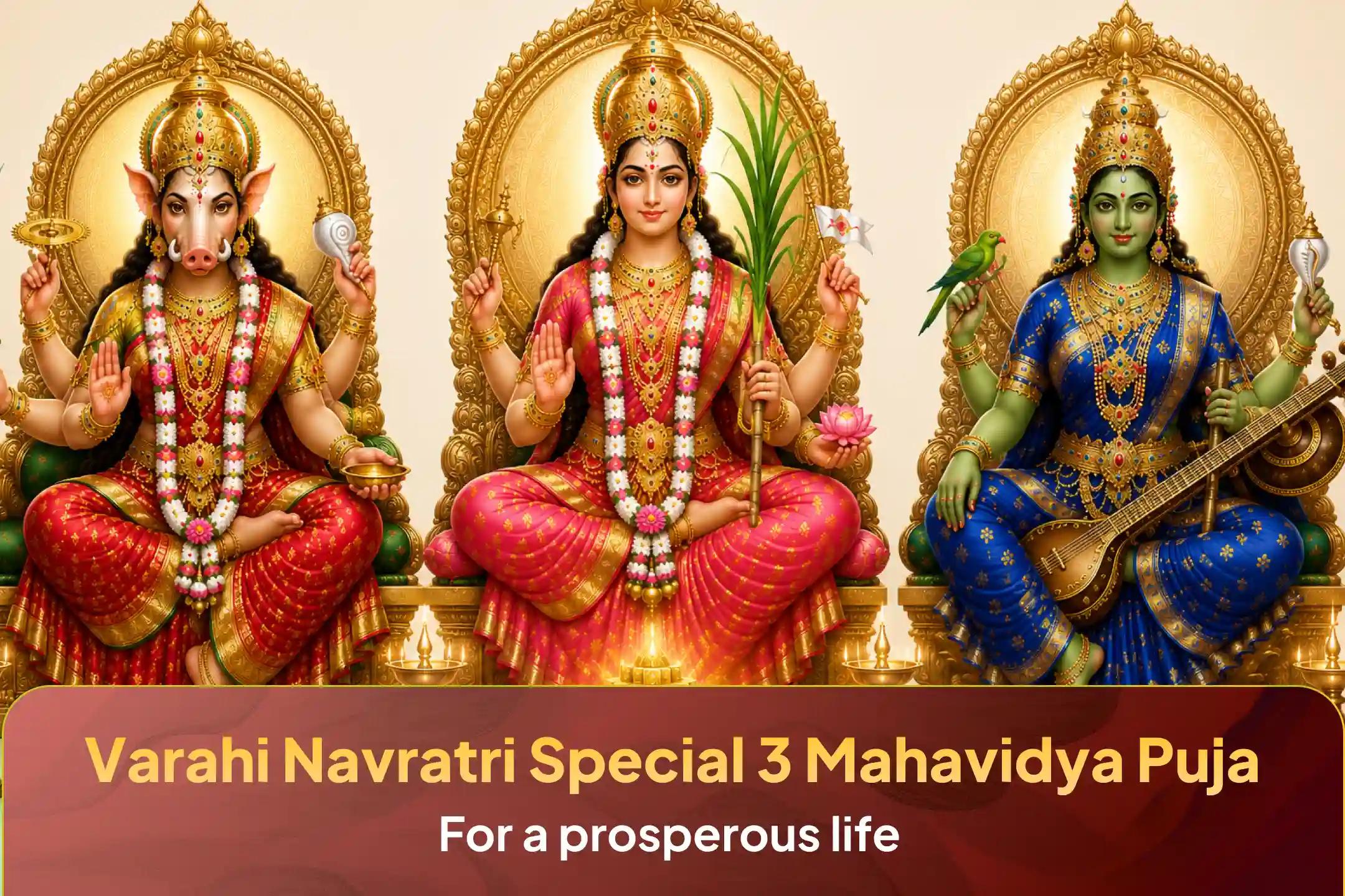 🕉️Participate in the Maa Varahi, Devi Raj Shyamala, and Maa Lalita Pujan and Homam on Varahi Navratri Panchami for property blessing, vastu dosha relief, and leadership growth🙏