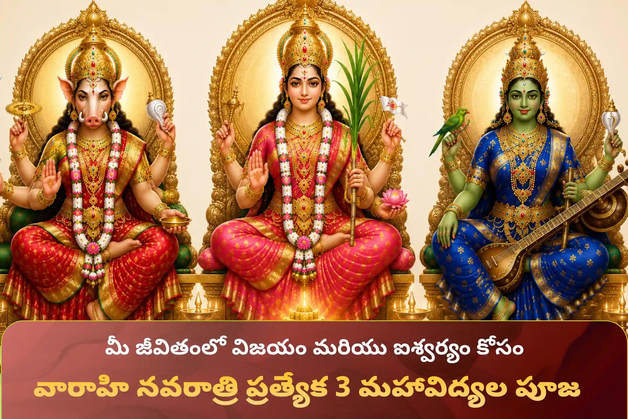 🕉️సొంత ఇల్లు, వాస్తు దోష ఉపశమనం మరియు నాయకత్వపు ఎదుగుదల కోసం వారాహి నవరాత్రి పంచమి నాడు జరిగే 'మా వారాహి, దేవి రాజశ్యామల, మరియు మా లలితా పూజ మరియు హోమం' లో పాల్గొనండి🙏