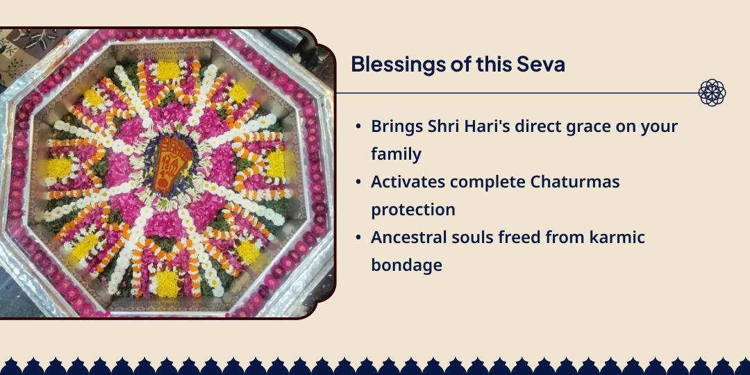 Devshayani Ekadashi 108 Tulsi Haar Shri Hari Charan Seva 