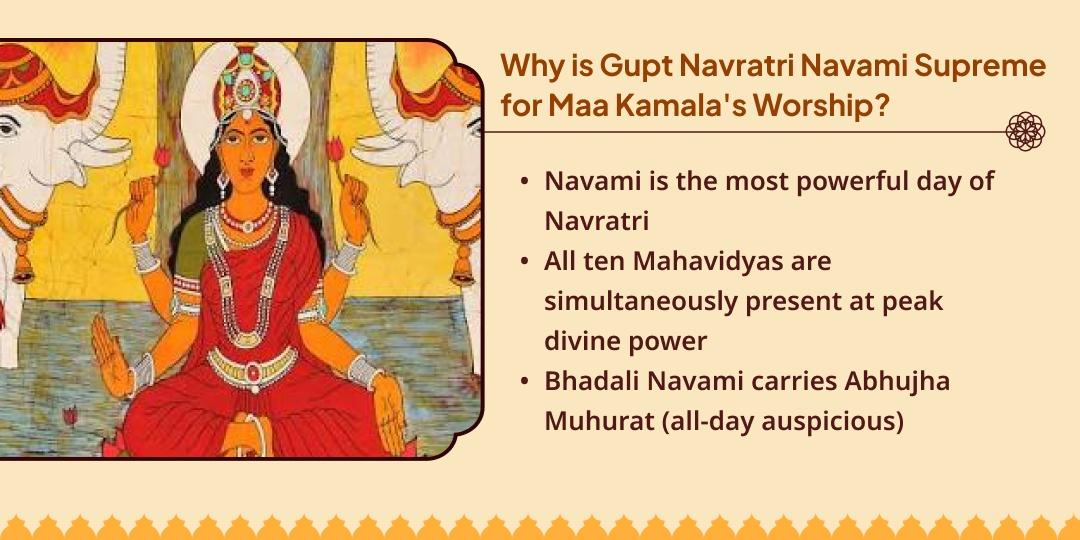 Gupt Navratri Navami Maa Kamala Yantra Abhishek 