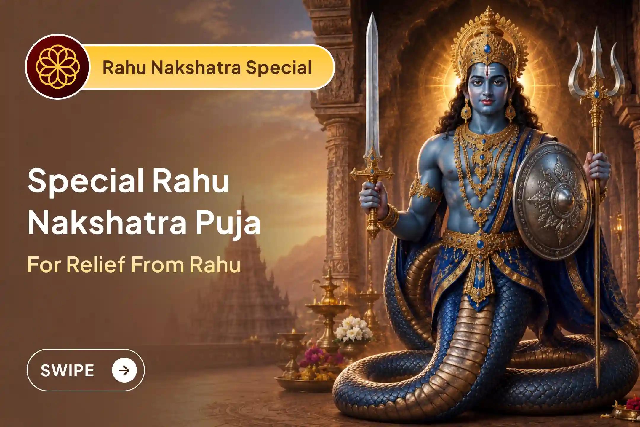 🔱 Is the influence of Rahu increasing anxiety and confusion in your life? Through this special puja, attain peace, clarity, and the right direction in life.