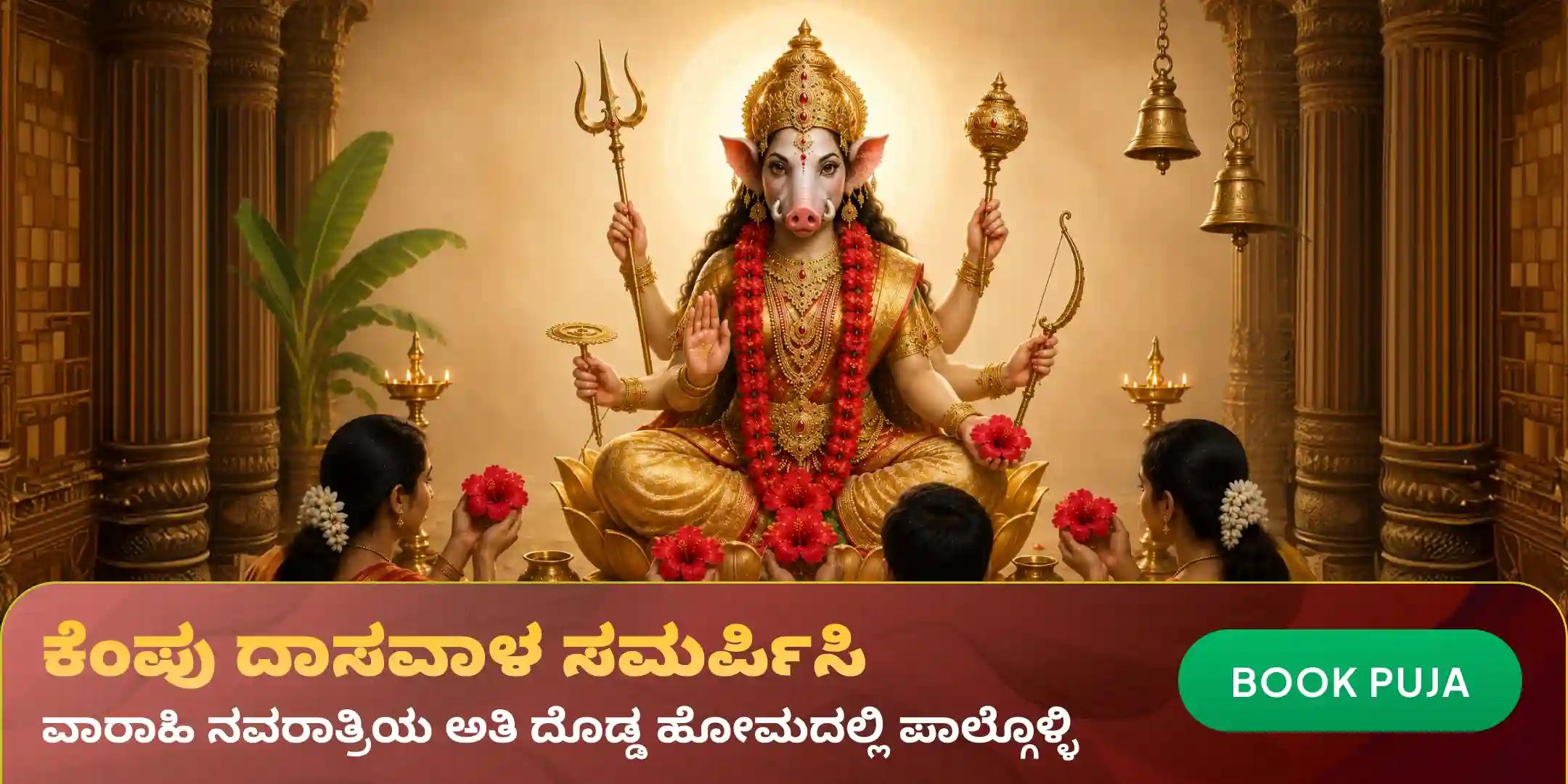 11 ಕೆಜಿ ಕೆಂಪು ದಾಸವಾಳ ಪುಷ್ಪಾರ್ಚನೆ ಮತ್ತು 100 ಕೆಜಿ ಎಳ್ಳಿನ ಹೋಮ