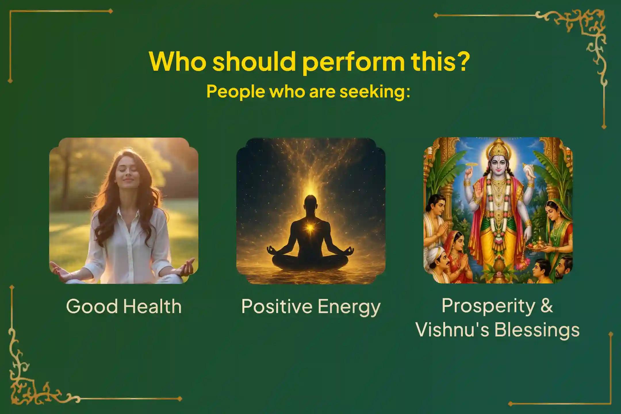 Participate in the Toli Ekadashi Special Satyanarayan Vratam Pooja and Navagraha Shanti Homam for health, positivity, prosperity, and Vishnu's blessings.