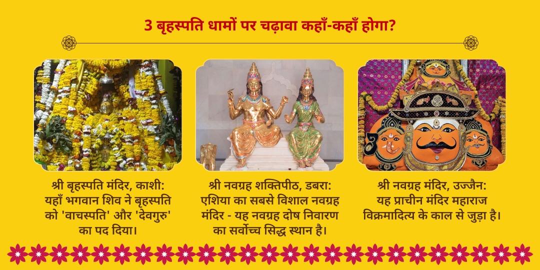 गुरु पूर्णिमा देव गुरु बृहस्पति 3 मंदिर चढ़ावा