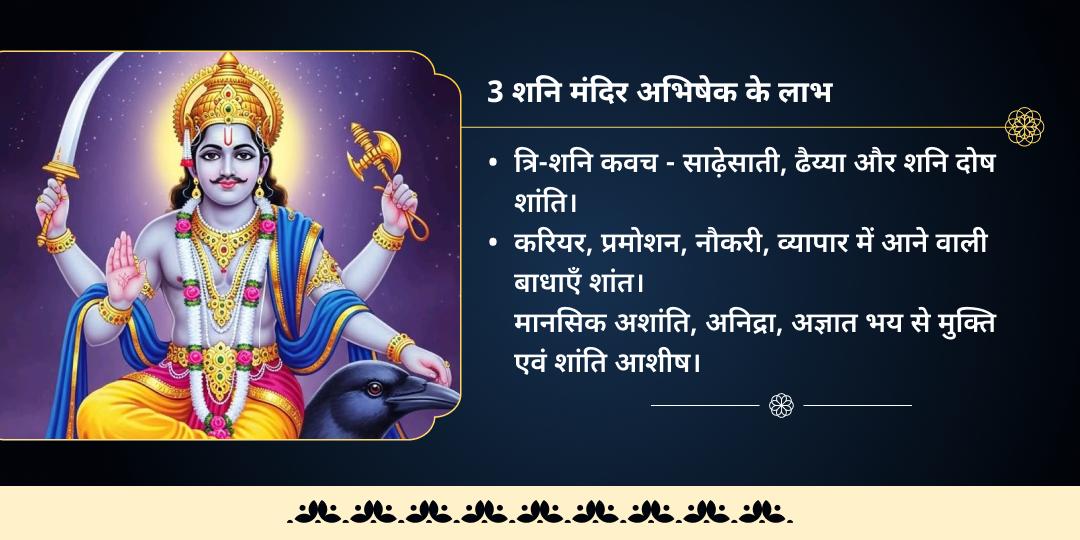 शनि वक्री विशेष 3 शनि धाम तिल-तेल अभिषेक 
