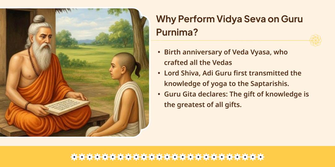 Guru Purnima "Be a Guru" Vidya Seva to Young Kids 