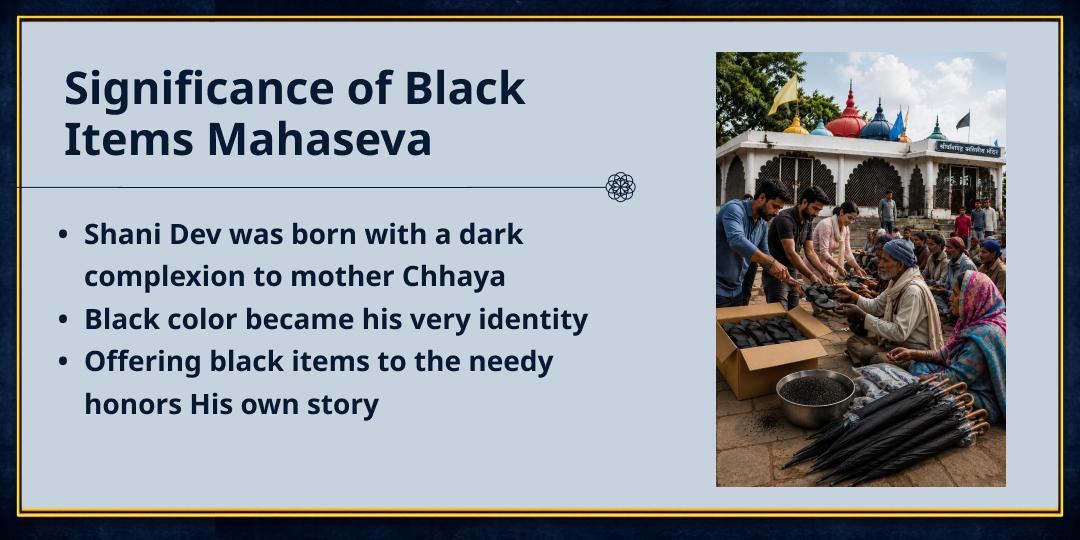 Shani Vakri Special Black Items Seva to Needy 